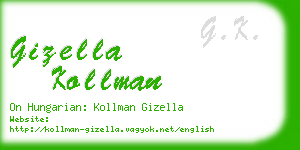 gizella kollman business card